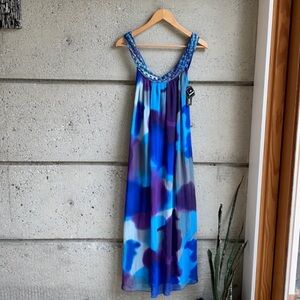 NWT Midi Dress with beautiful braided detail on the neckline